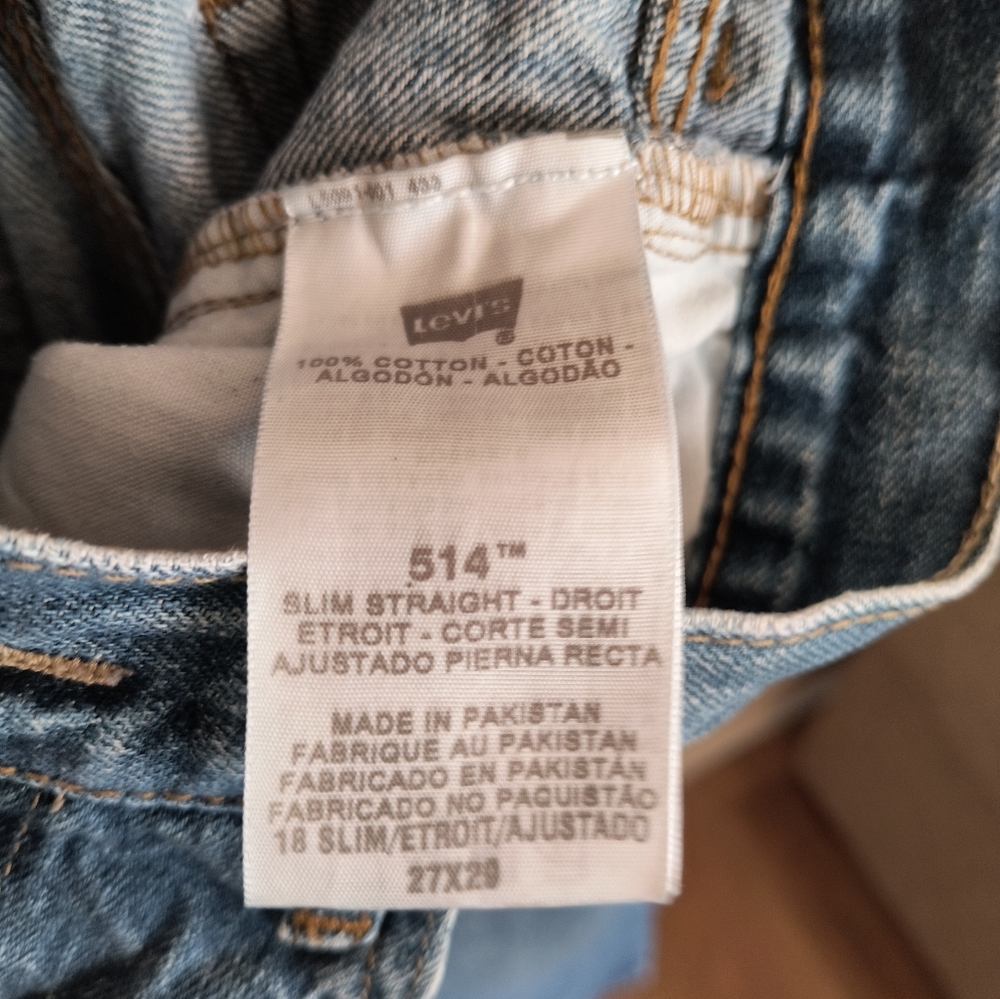 Boys Levi 514 Jeans Size 18 Slim Fit - Picture 6 of 12